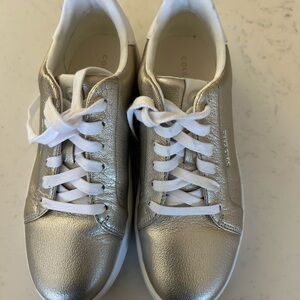 Cole Haan Gold and White Sneakers